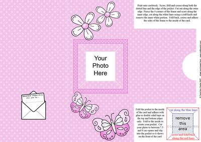 Add a Photo Fluttery Butterflies with Easy Fold Frame