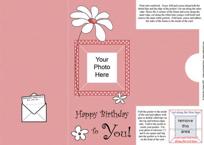 Add a Photo Daisy Birthday with Easy Fold Frame