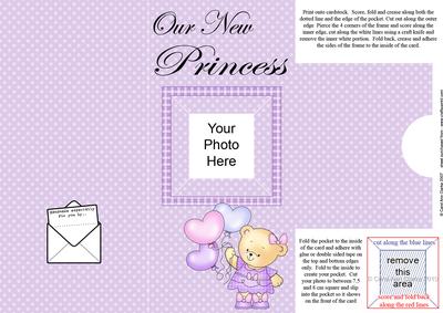 Add a Photo New Baby Girl with Easy Fold Frame