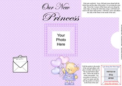 Add a Photo New Baby Girl with Easy Fold Frame