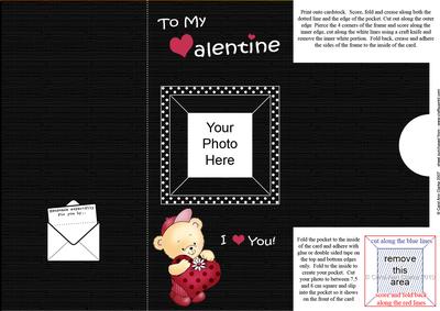 Add a Photo Valentine Card with Easy Fold Frame