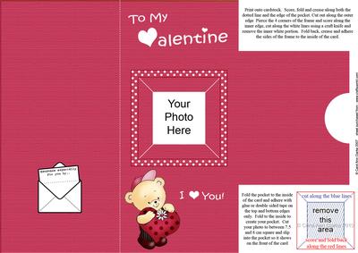 Add a Photo Valentine Card with Easy Fold Frame