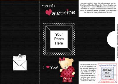 Add a Photo Valentine Card with Easy Fold Frame