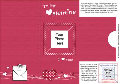 Add a Photo Valentine Card with Easy Fold Frame