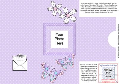 Add a Photo Fluttery Butterflies with Easy Fold Frame
