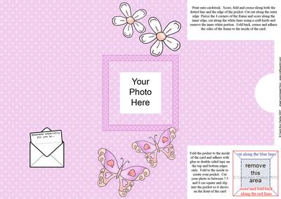 Add a Photo Fluttery Butterflies with Easy Fold Frame