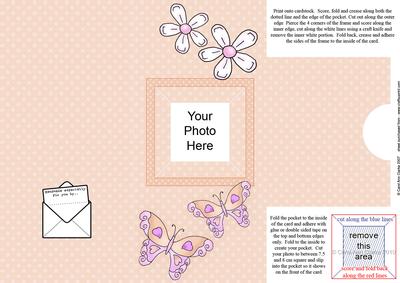 Add a Photo Fluttery Butterflies with Easy Fold Frame