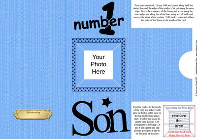 Add a Photo Number 1 Son with Easy Fold Frame