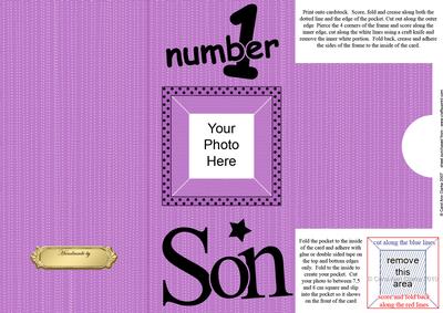 Add a Photo Number 1 Son with Easy Fold Frame