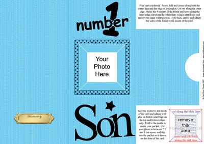 Add a Photo Number 1 Son with Easy Fold Frame