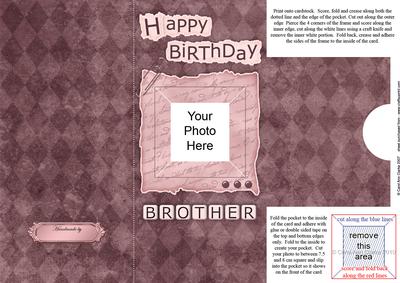 Add a Photo Birthday Brother with Easy Fold Frame