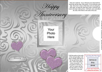 Add a Photo Anniversary Card with Easy Fold Frame
