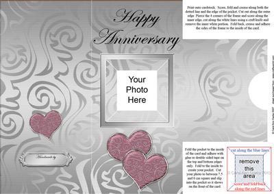 Add a Photo Anniversary Card with Easy Fold Frame