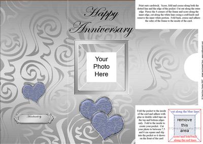Add a Photo Anniversary Card with Easy Fold Frame