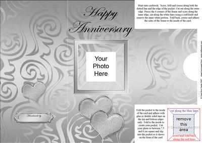 Add a Photo Anniversary Card with Easy Fold Frame