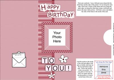 Add a Photo Birthday with Easy Fold Frame