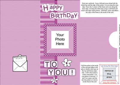 Add a Photo Birthday with Easy Fold Frame