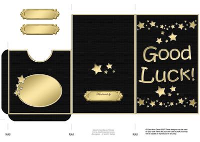 Good Luck Lottery Wallet Card