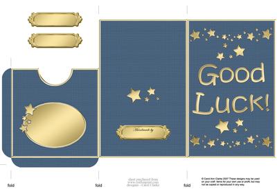 Good Luck Lottery Wallet Card