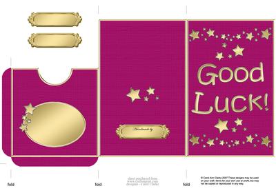 Good Luck Lottery Wallet Card
