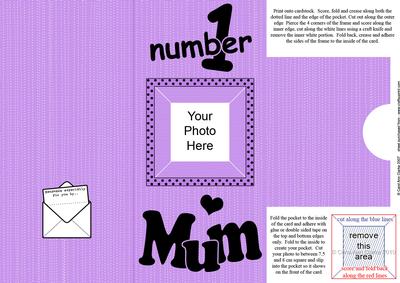 Add a Photo Number 1 Mum with Easy Fold Frame