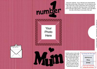 Add a Photo Number 1 Mum with Easy Fold Frame