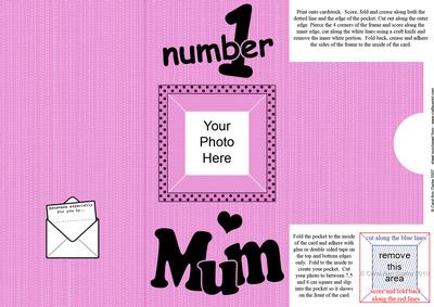 Add a Photo Number 1 Mum with Easy Fold Frame