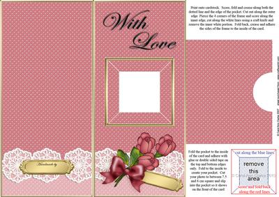 Add a Photo Rose and Lace with Easy Fold Frame