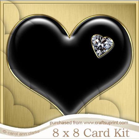 8 x 8 Enamel Heart Kit with Scalloped Corners