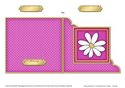 Daisy Cut and Fold Corner Card