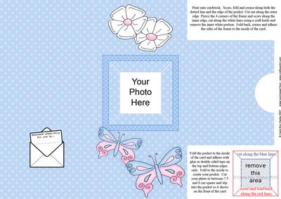 Add a Photo Fluttery Butterflies with Easy Fold Frame