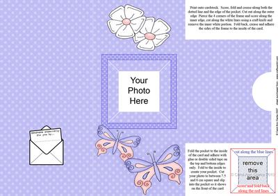 Add a Photo Fluttery Butterflies with Easy Fold Frame
