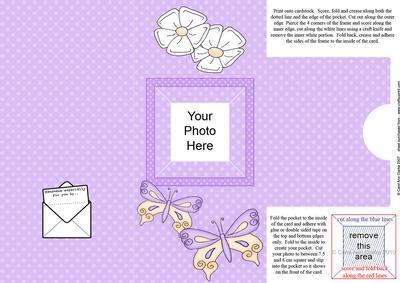Add a Photo Fluttery Butterflies with Easy Fold Frame