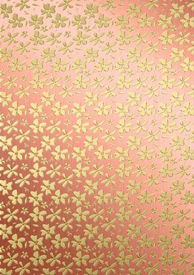 Gold Metallic Flowers Matching Backing Paper
