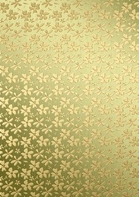 Gold Metallic Flowers Matching Backing Paper