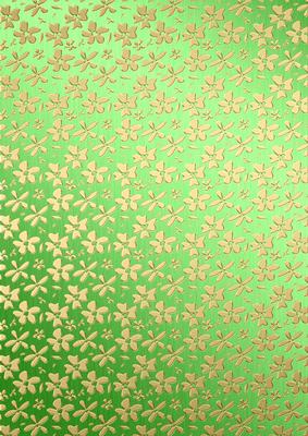Gold Metallic Flowers Matching Backing Paper