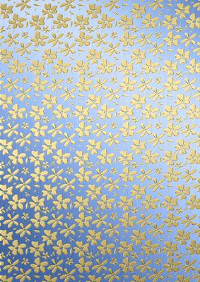 Gold Metallic Flowers Matching Backing Paper