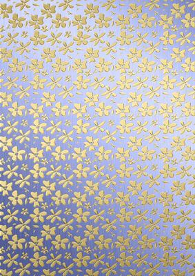 Gold Metallic Flowers Matching Backing Paper