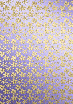 Gold Metallic Flowers Matching Backing Paper