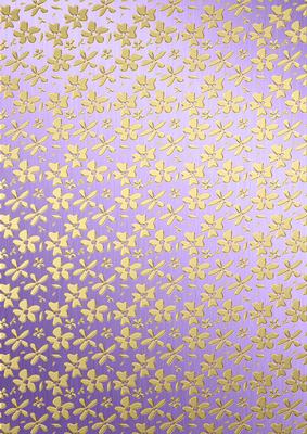 Gold Metallic Flowers Matching Backing Paper