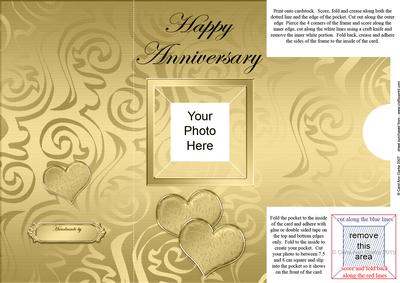 Add a Photo Anniversary Card with Easy Fold Frame