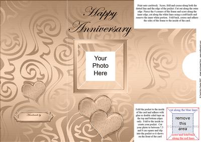 Add a Photo Anniversary Card with Easy Fold Frame