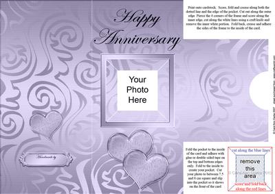 Add a Photo Anniversary Card with Easy Fold Frame