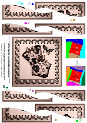 Elegant Boudoir Quick Card with Wavy Spiral Side Stacker