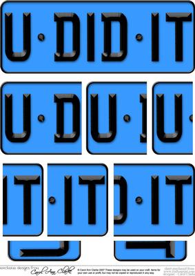 You Did It Novelty Number Plate with Side Stacker