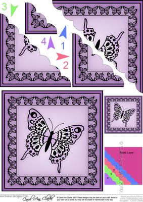 Big Butterfly - Scallop Corner side stacker Topper