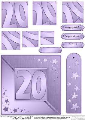 20th Metallic Age Quick Card with Twisted Pyramage