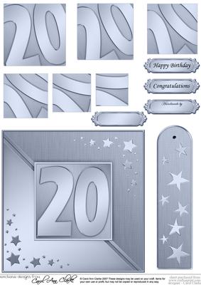 20th Metallic Age Quick Card with Twisted Pyramage