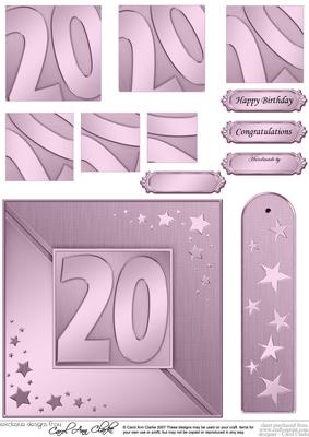20th Metallic Age Quick Card with Twisted Pyramage