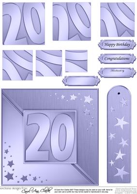 20th Metallic Age Quick Card with Twisted Pyramage